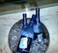 Cool Blue Sake bottles chilling