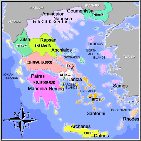 Wine map of Greece (Image source: vindulge.typepad.com)