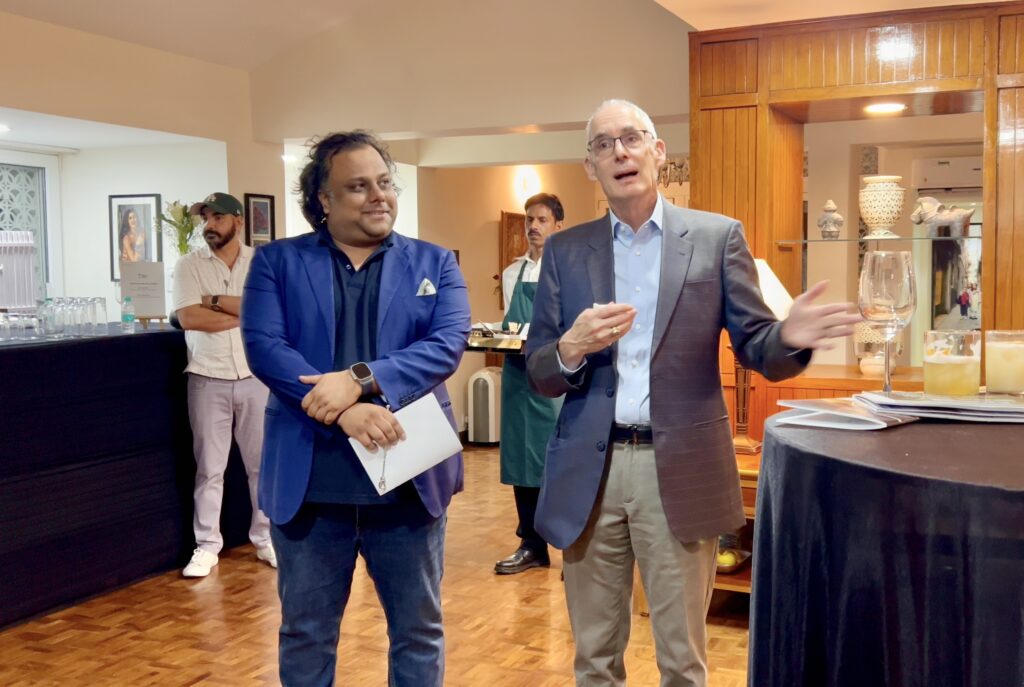 Clay Hamilton (R) and Nikhil Agarwal (L) introducing the American Spirits tasting