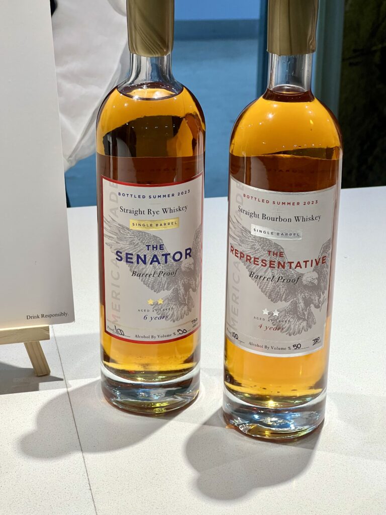 The Senator and The Representative American whisky bottles from Proof and Wood ventures