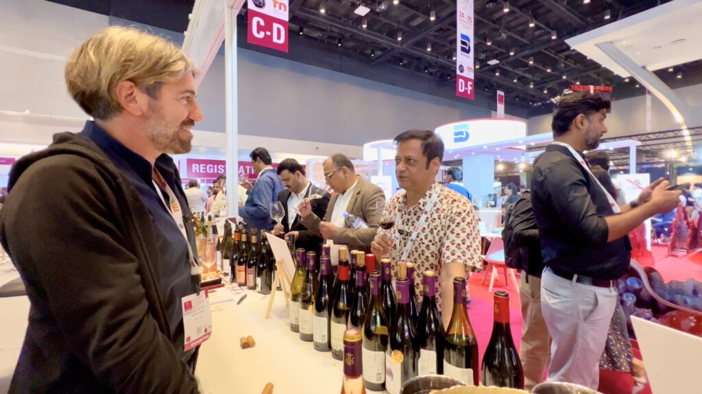 Tasting wines at Prowine Mumbai 2023