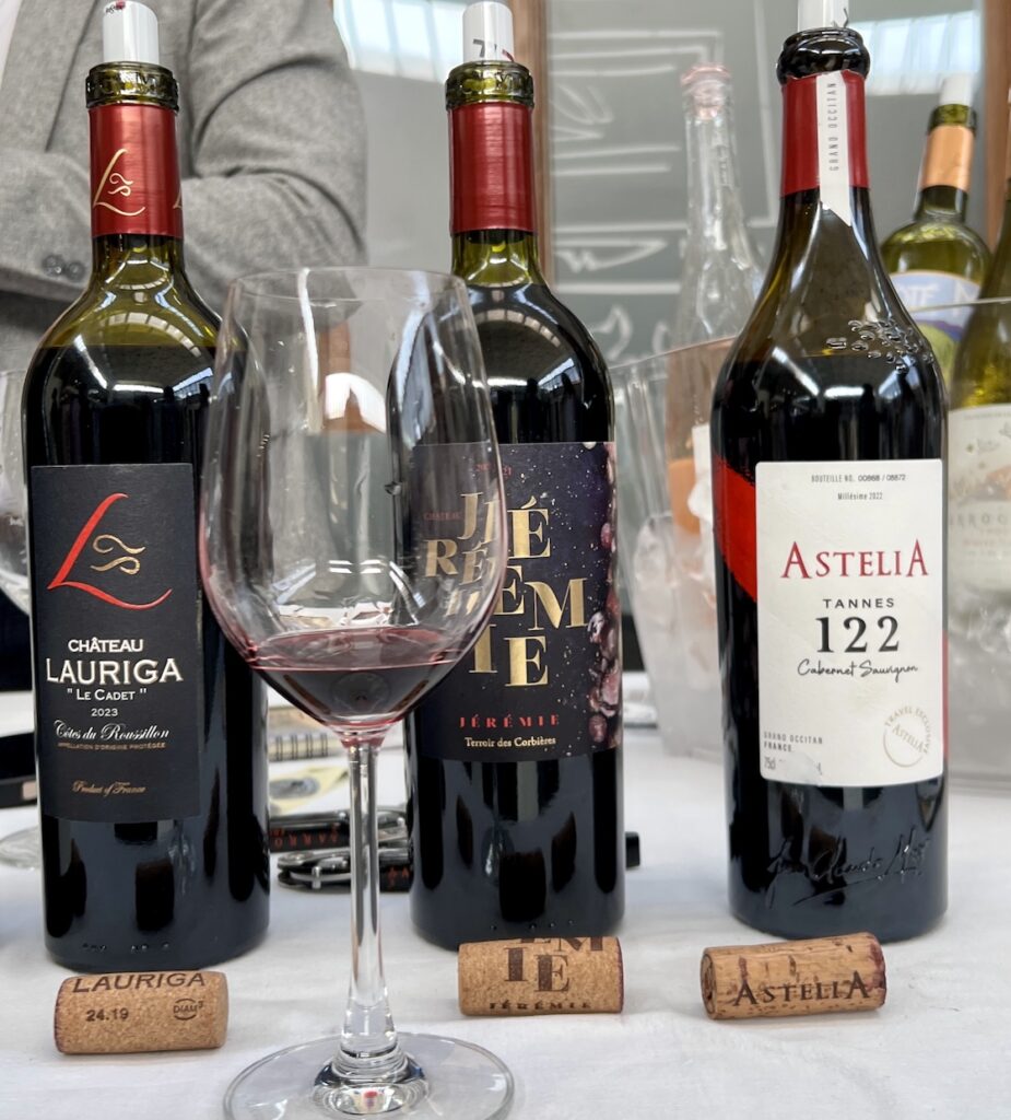 Paul Mas red wines at the tasting