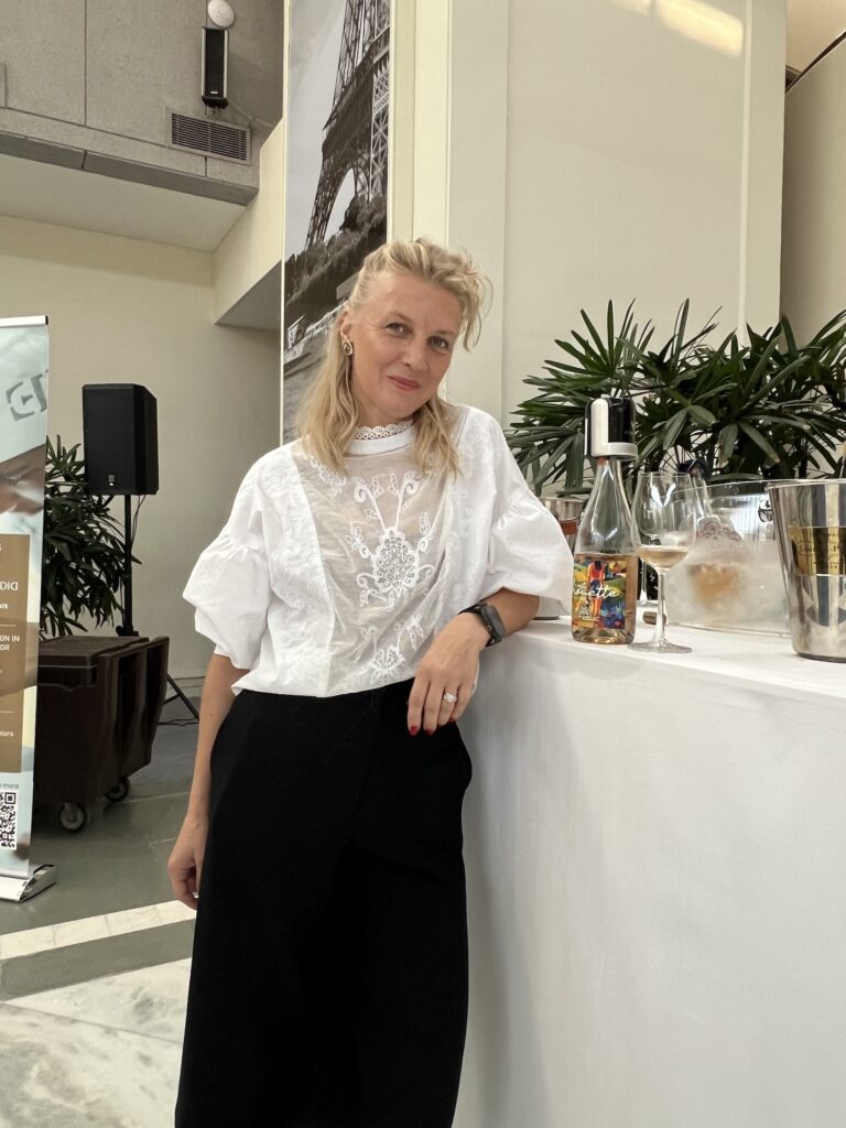 Andrada Anastase, President Château Haut Meillac at the New Delhi tasting