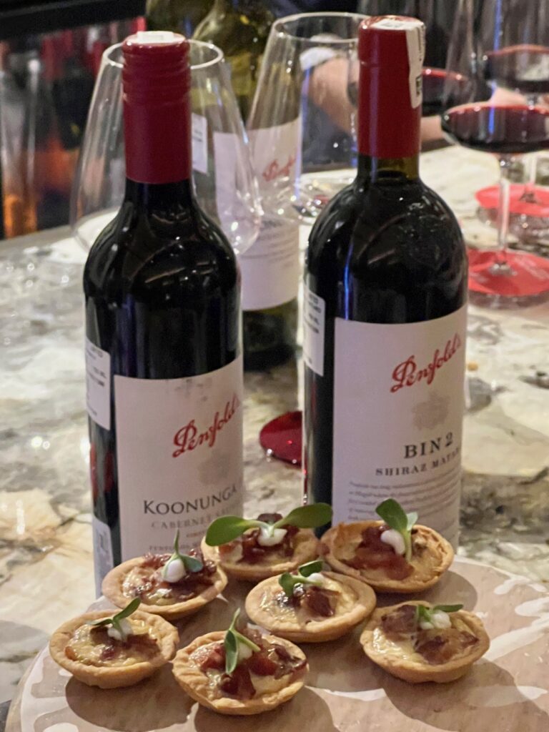Bacon tart with Penfolds Bin 2 Shiraz Mataro 