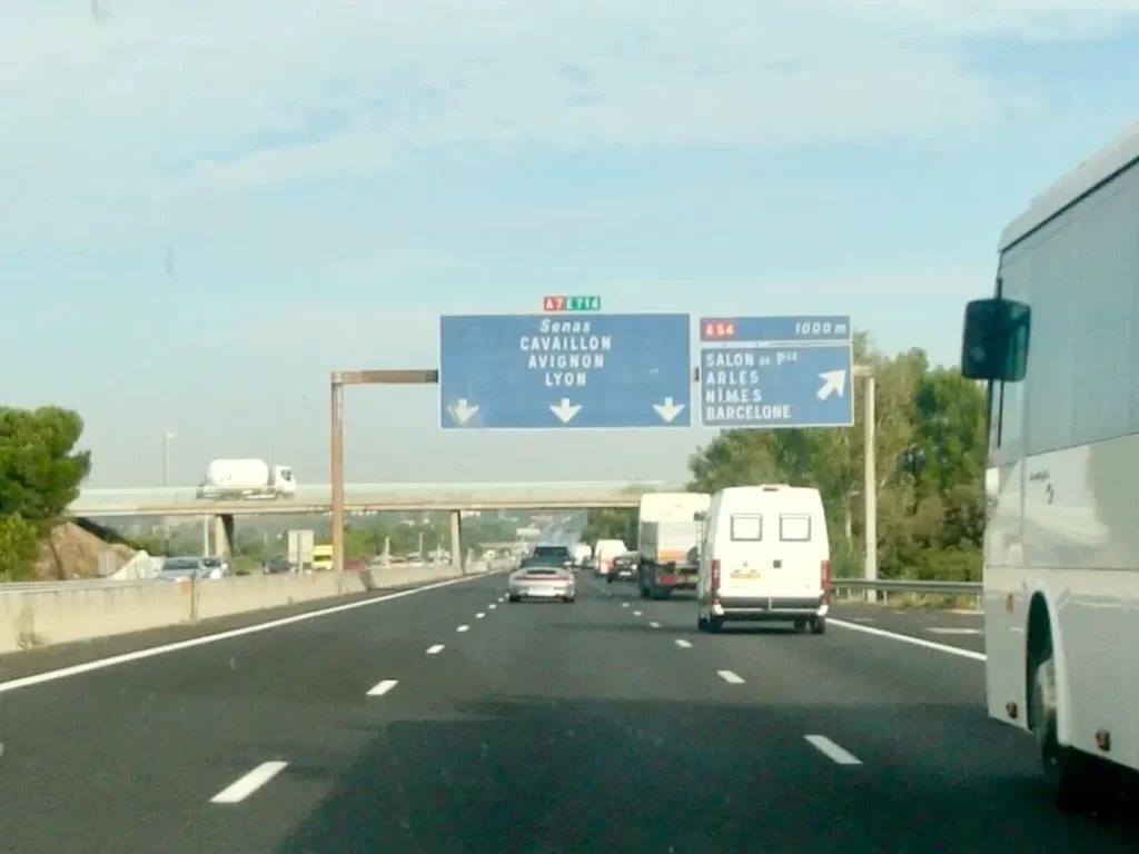 A7 autoroute from Marseille to Lyon.