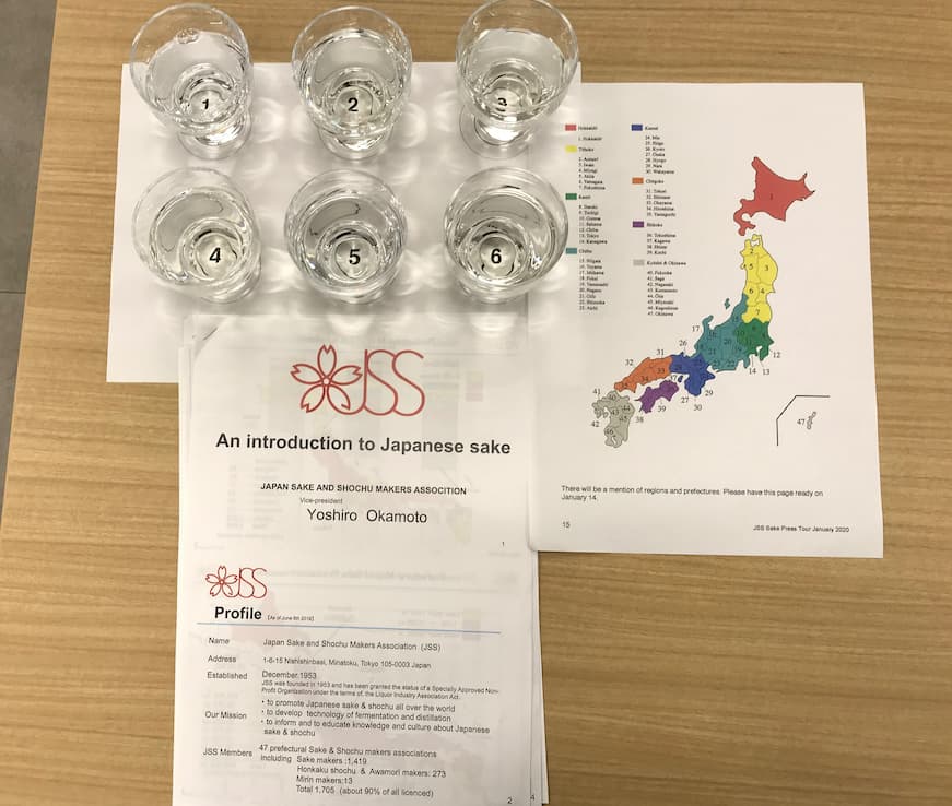 Sake training at Japan Sake and Shochu Makers Association