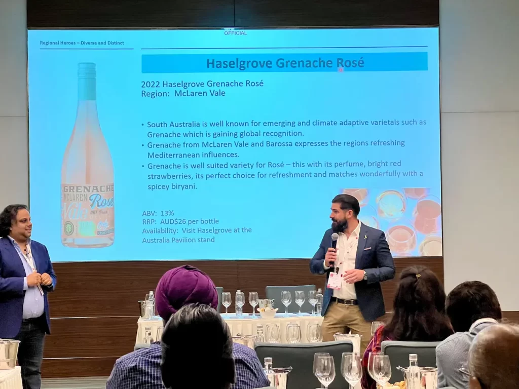 A masterclass in progress at Prowine Mumbai 2023