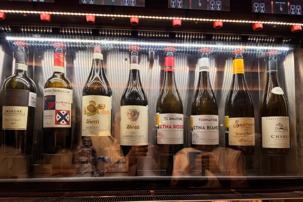 Automated wine dispenser at The Captain's Cellar, Taj Mahal Hotel, New Delhi