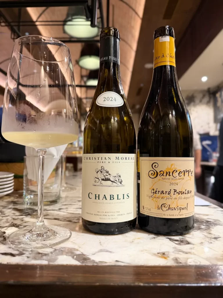 Christian Moreau Chablis and Gerard Boulau-Sancerre